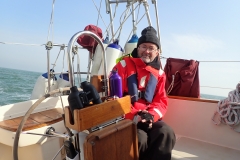 Supervising the third crew (the Autohelm!)